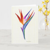 パラダイスの鳥 カード (黄色い花)