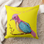 パラダイスの鳥 | 最高の日は今日の装飾用クッション クッション (ブランケット)