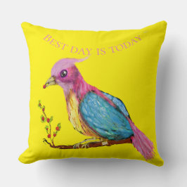 パラダイスの鳥 | 最高の日は今日の装飾用クッション クッション