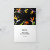 パラダイスの鳥 花の感謝カード サンキューカード (内部)