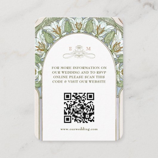 パラダイスの鳥QRコードウェブサイト エンクロージャーカード (正面)