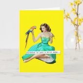 パラダイスはドリンク遠くに誕生日カード カード (黄色い花)