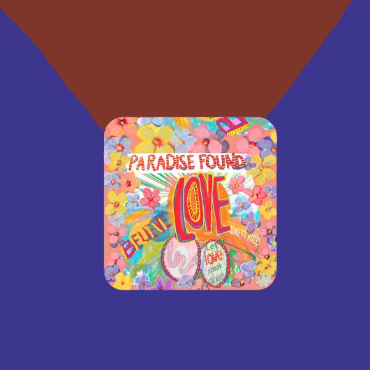 パラダイスは信仰、行動、愛のデザインを見つけた スクエアシール