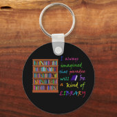 パラダイスは図書館の一種 キーホルダー (正面)