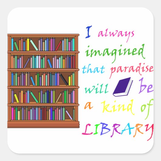 パラダイスは図書館の一種 スクエアシール (正面)