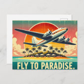 パラダイスへ飛ぶ ポストカード (正面/裏面)