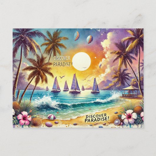 パラダイスを発見 ポストカード (正面)