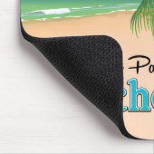 パラダイスを訪れろ！セーシェル旅行ポスター マウスパッド (コーナー)