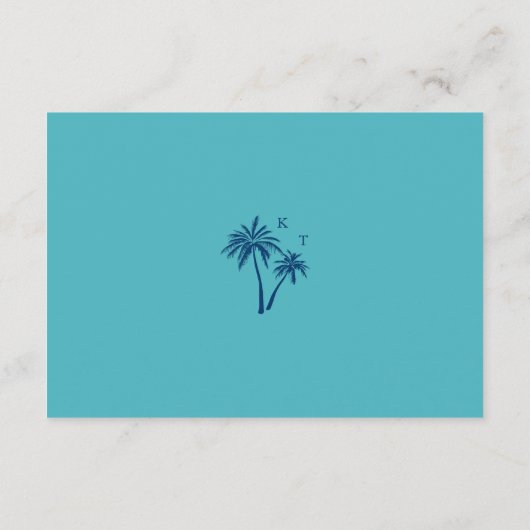 パラダイスアイランドトロピカルビーチ結婚式披露宴 エンクロージャーカード (裏面)