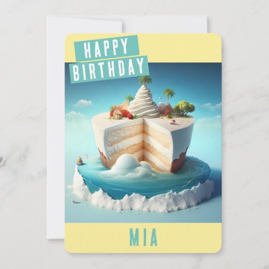 パラダイスアイランド誕生日カード シーズンカード (正面)