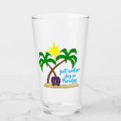 パラダイスアットザビーチ/パームツリーズガラスタンブラー タンブラーグラス (正面)