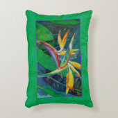 パラダイスウォーター色の鳥 アクセントクッション (正面(垂直))