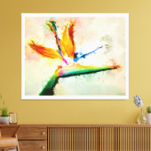パラダイスウォーター色の鳥 キャンバスプリント (インサイチュ (リビング))