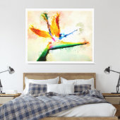 パラダイスウォーター色の鳥 キャンバスプリント (インサイチュ (寝室))