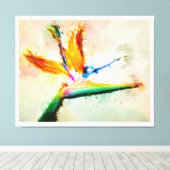 パラダイスウォーター色の鳥 キャンバスプリント (インサイチュ (ウッドフロア))