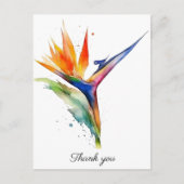 パラダイスエキゾチックな花の鳥のカスタマイズ可能 ポストカード (正面)