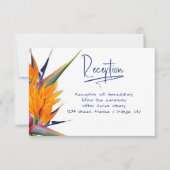 パラダイスエンクロージャカードのウェディングレセプションバード 招待状 (正面)