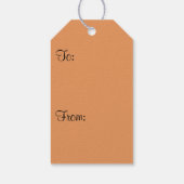 パラダイスオレンジトロピカルフラワーの鳥 ギフトタグ (裏面)