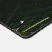 パラダイスオレンジトロピカルフラワーの鳥 デスクマット (コーナー)