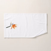 パラダイスオレンジトロピカルフラワーの鳥 バスタオルセット (ハンドタオル)