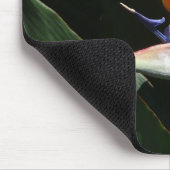 パラダイスオレンジトロピカルフラワーの鳥 マウスパッド (コーナー)