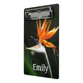 パラダイスオレンジトロピカルフラワーの鳥 ミニクリップボード (アングル2)