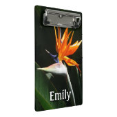 パラダイスオレンジトロピカルフラワーの鳥 ミニクリップボード (アングル)