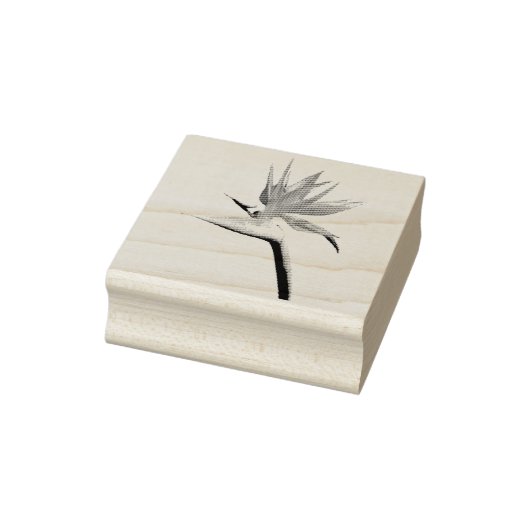 パラダイスオレンジトロピカルフラワーの鳥 ラバースタンプ (スタンプ)