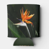 パラダイスオレンジトロピカルフラワーの鳥 缶クーラー (裏面)