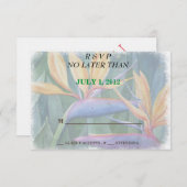 パラダイスカスタマイズ可能なRSVPカード 出欠カード (正面/裏面)