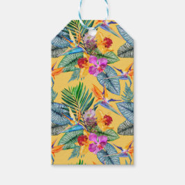 パラダイスカスタムオーキッドサマーの熱帯鳥 ギフトタグ