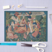 パラダイスガーデンのハッピーライフ中世タペストリー 薄葉紙 (クラフト)