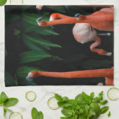 パラダイスキッチンのフラミンゴ キッチンタオル (折り畳み)