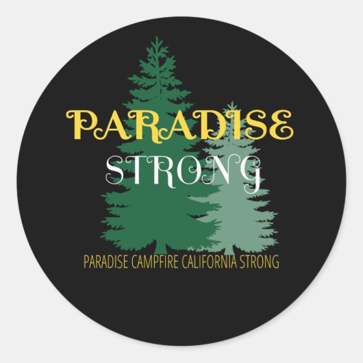パラダイスキャンプファイアーカリフォルニアストロングヴィンテージ ラウンドシール (正面)