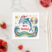 パラダイスクリスマスドルフィン スタンダードカクテルナプキン (インサイチュ)