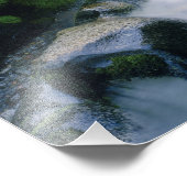 パラダイスクリークは山の斜面を流れる フォトプリント            (角)