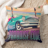 パラダイスコーブ,マリブ,カリフォルニアの旅行ポスター クッション (ブランケット)