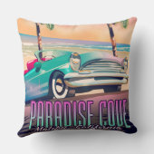 パラダイスコーブ,マリブ,カリフォルニアの旅行ポスター クッション (裏面)