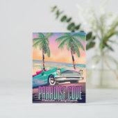 パラダイスコーブ,マリブ,カリフォルニアの旅行ポスター ポストカード (スタンド正面)