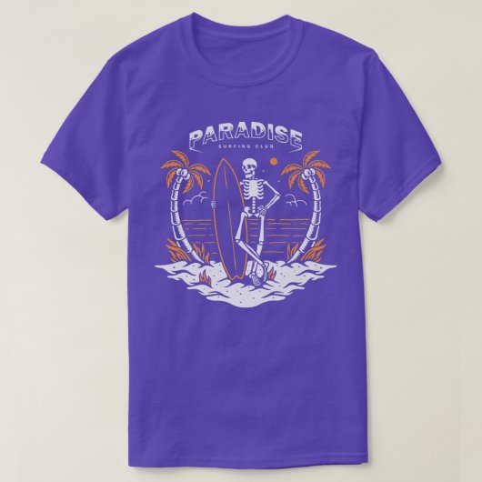 パラダイスサーフィンスケルトン  Tシャツ (デザイン正面)