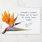 パラダイスシャンパーニュ結婚ーのオレンジバード スパークリングワインラベル (シングルラベル)