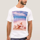 パラダイスシービーチシェル Tシャツ (正面)
