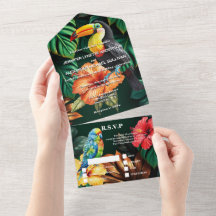 パラダイスジャングルモンステラの葉結婚の鳥