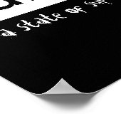 パラダイスタイポグラフィポスター白黒 ポスター (角)