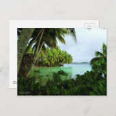 パラダイスターコイズウォーターズアンドパームツリーズ ポストカード (正面/裏面)