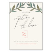 パラダイステーブル番号&ハッシュタグカードのラブバード テーブルナンバー (裏面)