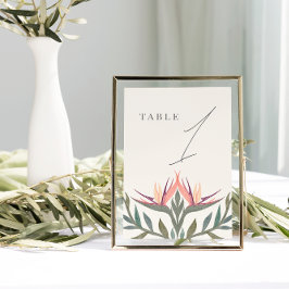 パラダイステーブル番号&ハッシュタグカードのラブバード テーブルナンバー