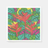 パラダイストロピカルの鳥 スタンダードカクテルナプキン (正面)