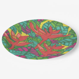 パラダイストロピカルの鳥 ペーパープレート