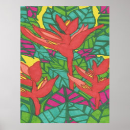 パラダイストロピカルジャングルの鳥 ポスター